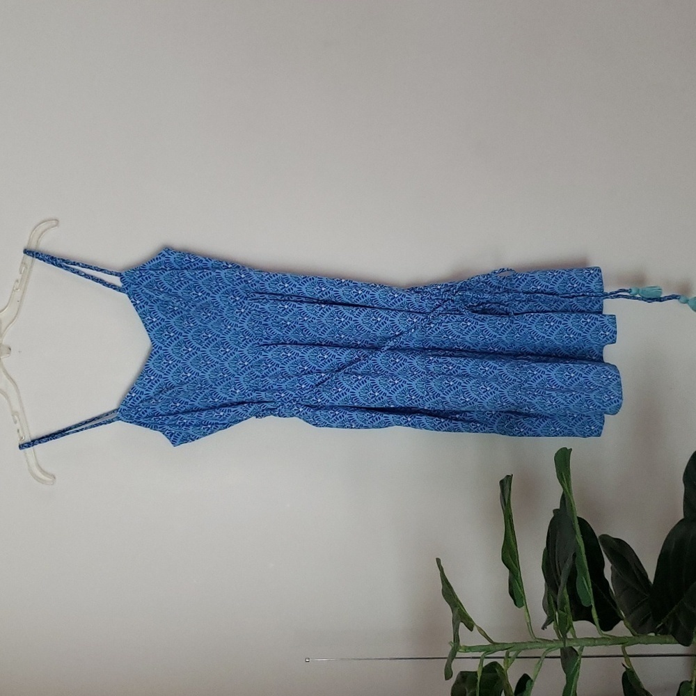 Vineyard Vines Ruffle Hem blue Mini sundress In ocean breeze women's size 2